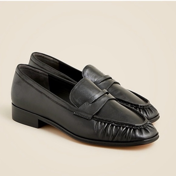 J Crew Maison ruched leather loafers - Picture 2 of 9